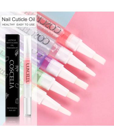 Coscelia Cuticle Care Oil Set - 6x Mix Flavor Nail Oil Brush Pens for Healthy Nails | International Shipping Available - Buy Online on GoSupps.com