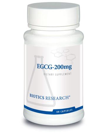 Biotics Research EGCG 200 mg Green Tea Extract Camellia sinensis 50% EGCG Polyphenols Cardiovascular Support Neuroprotection Healthy Immune Function Maintain Healthy Metabolism 60 Capsules