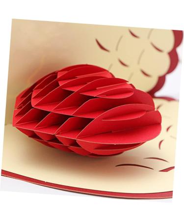 LALAFINA 3d Love Heart Wedding Invitations Paper Valentines Day Greeting Card Women Birthday Party Invitation Creative Gift Card 3d Blessing Card 15c Red Manual Memory Card - Buy Online on GoSupps.com