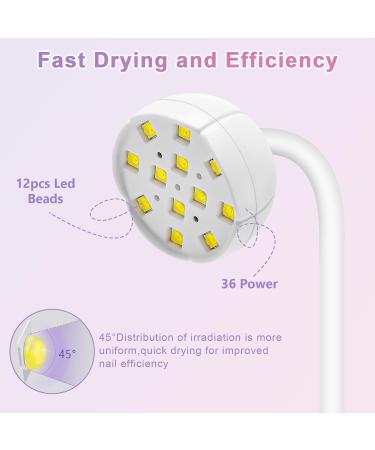 ANRUI UV Light for Nails 36W Professional Mini UV Light for Gel Nails with Sensor Flash Cure Gel Nail Lamp Gooseneck with 3 Timers LED Nail Dryer for DIY at Home - Buy Online on GoSupps.com