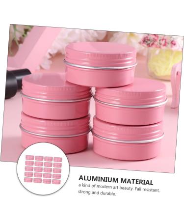 Beaupretty Travel Aluminum Box Cream Box empty lotion jars tea screw jar tea samples Cosmetic Sample Container metal lip tin plastic container Cosmetics Container travel spices make Tea 5.7X2.7cm Pink - Buy Online on GoSupps.com