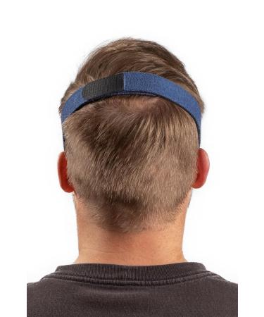 LifeSource Anti-Snoring Chin Strap for CPAP Users - Adjustable Breathable & Comfortable | Made in USA | Snoring Solution for Men & Women - Navy - Buy Online on GoSupps.com
