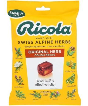 Shop Ricola Original Herbal Cough Drops & Weekly Pill Organizer - 90 Drops - Fast International Shipping - Buy Online on GoSupps.com