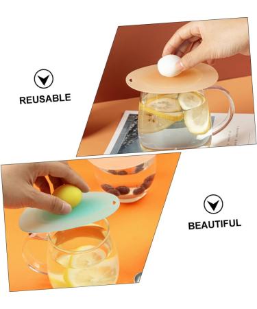 Alipis 3pcs Accessory Mug Silicone Dustproof Cover Multi-function Leakproof Practical Lid Sealed Cup 11.7X10.5CM Assorted Color - Buy Online on GoSupps.com
