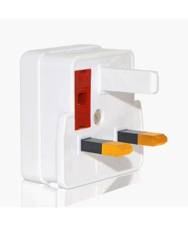 Buy UK 2 Pin to 3 Pin 1A Fuse Adapter Plug for Shaver & Toothbrush - International Shipping Available - Buy Online on GoSupps.com