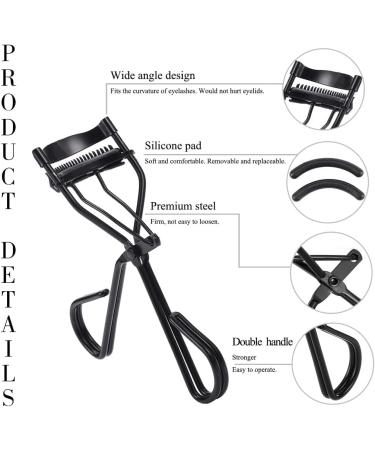 Uranian Eyelash Curler with Built-in Comb and Replacement Silicone Pads - Premium Makeup Tool for Women and Girls - Buy Online on GoSupps.com