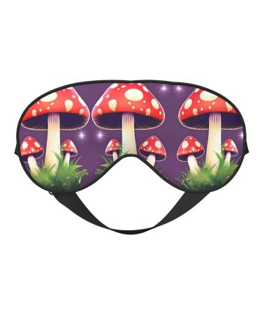 Magic Red Mushroom Print Double-Sided Eye Mask Soft and Light Blocking for Enhancing Sleep Quality