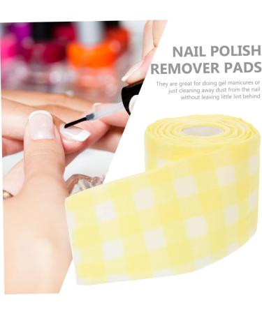 Housoutil 1 Roll Beauty Salon U-shaped Pillow Manicure Nail Wipes Nail Art Cleaner Tool Makeup Removal Wipes Cotton Nail Polish Wipes Nail Clean Wipe Cleaning Supplies Lash Tool Pure Cotton 13x13x11cm Yellow - Buy Online on GoSupps.com