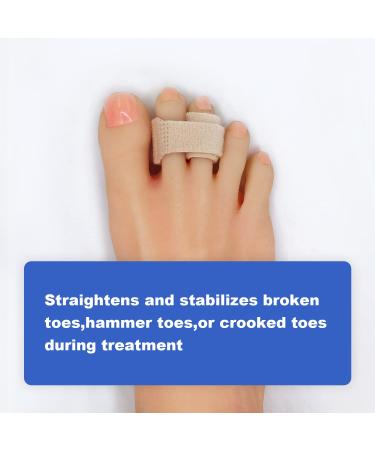 Winiyou Fabric Toe Wraps - 8 Pack Toe Splints for Broken, Hammer, Crooked, Curled Toe - Toe Separators Bandages for Straightening Small & Bent Toes - Men & Women - Buy Online on GoSupps.com