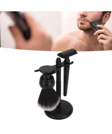 Bart Shaving Stand Holder & 3-Part Beard Care Set for Men | Black Safety Trimming Brush - Buy Online on GoSupps.com