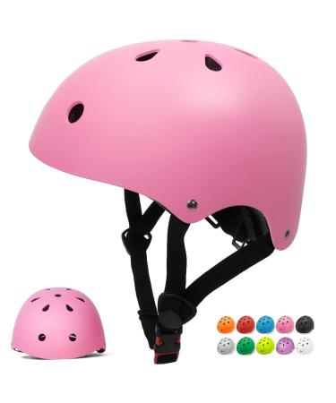 Glaf Toddler Bike Helmet 2-8 Years Old Kids Helmets Boys Girls Multi-Sport Helmet Adjustable Skateboard Cycling Helmet Lightweight 2 Sizes Pink Small: 18.9"-21.26" / 48cm-54cm