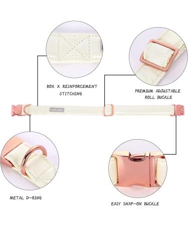 Shop Lionet Paws Comfortable Silk Dog Collar with Removable Fly for Large Dogs - White 40-60cm Neck Size | Premium Pet Accessories - Buy Online on GoSupps.com