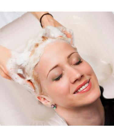 DMI Portable Inflatable Shampoo Bowl for Elderly, Disabled, and Bedridden - Wash Basin for Bedside Hair Washing, Cuts, Coloring - 24 x 20 White - Buy Online on GoSupps.com