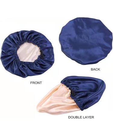 Adjustable Satin Sleep Cap for Women - Black Satin Bonnet for Curly Natural Hair - Buy Online on GoSupps.com