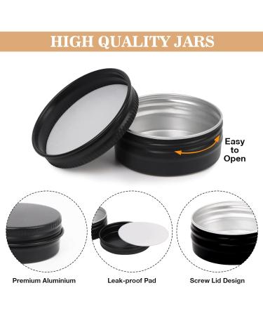 Veuwolm Aluminum Travel Cream Can (30 pcs) with Stickers - 15ml Screw Cap for Lip Balm & Cosmetics - Buy Online on GoSupps.com