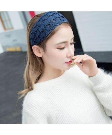 FZBNSRKO 5 Pcs Wide Lace Headband for Women and Girls - Non-Slip Floral Lace Headbands in Random Colors - Buy Online on GoSupps.com