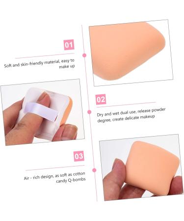  MERRYHAPY MERRYHAPY Face 4 Pieces Triangular Makeup Remover Puffs Triangular Puffs Dry And Wet Puffs Wet And Dry Puff Double Sided Triangle Powder Pu Woman - Buy Online on GoSupps.com