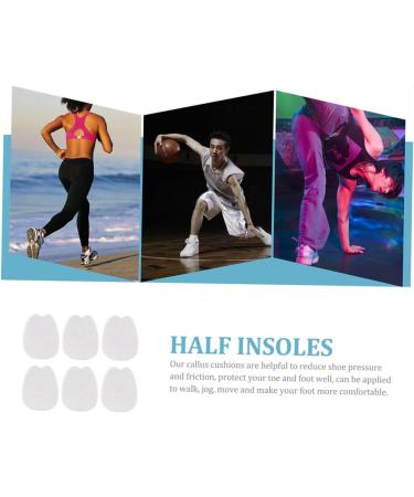 Gatuida 6 Sheets Tongue Sticker Foot Pain Ball of Foot Circumcision Panty Lint Forefoot Cushion Metatarsal Arch Support High Heel Insoles Foot Supply Household Corn Flannel White - Buy Online on GoSupps.com