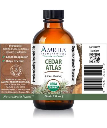Organic Cedar Atlas Essential Oil 100% Pure Undiluted Cedrus atlantica Therapeutic Grade Premium Quality Aromatherapy Oil Tested & Verified 60ML 2 Fl Oz (Pack of 1) - Buy Online on GoSupps.com