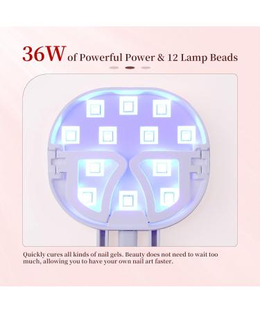 Saviland 36W Mini UV Lamp for Nails - Fast Drying Portable Nail Dryer for Gel Polish Perfect for Beginners & Salons - Travel-Friendly Design - Buy Online on GoSupps.com
