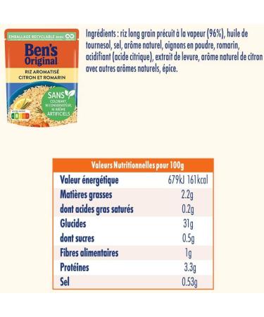  BEN'S ORIGINAL BEN'S ORIGINAL Express Rice 2min Lemon and Rosemary 250g - Buy Online on GoSupps.com