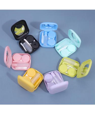 Beautiful Yellow Travel Kit for Contact Lenses - NFEGSIYA Mini Lens Case with Mirror | Easy Carry & Perfect for International Shipping - Buy Online on GoSupps.com