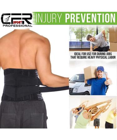 ZWEBY Back Support Belt - XL Lumbar Support Brace for Pain Relief & Sciatica Relief for Men & Women - Buy Online on GoSupps.com