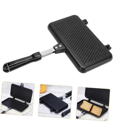 MAGICLULU 2pcs Sandwich Pan Cooking Steak Pan Sandwich Toaster Frying Pan Divided Breakfast Pan Breakfast Sandwich Maker Square Flat Cooking Pan Mini Candy Pans Aluminum Pancake Pan Portable 35.5X24X3CMx2pcs Blackx2pcs - Buy Online on GoSupps.com