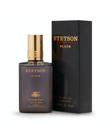 Scent Beauty Stetson Black Cologne for Men - 1.5 Fl Oz - Woody, Dark and Spicy Scent with Sandalwood, Spices, and Suede Notes - Buy Online on GoSupps.com