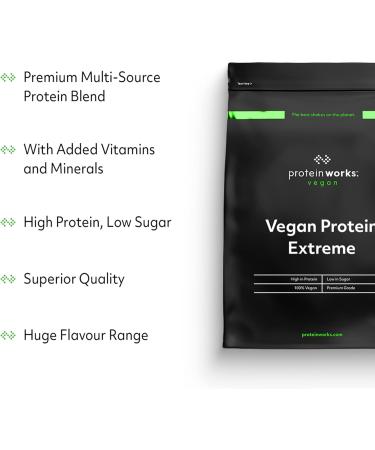 The Protein Works Vegan Protein Extreme 2kg - 29g Plant Based Protein | Vitamin Blend | 57 Servings - Vanilla Cr me - Buy Online on GoSupps.com