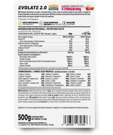  HSN HSN Evolate 2.0 Whey Protein Isolate | Strawberry White Chocolate Flavour 500g 16 Takes Per Pack | Whey Protein Isolate CFM + Digestive Enzymes | Non-GMO Vegan Gluten Free & Soy Free - Buy Online on GoSupps.com