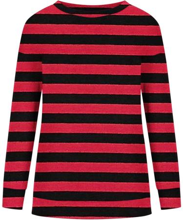 oelaio Womens Trendy Plaid Sweatshirts Lightweight Fall 2023 Long Sleeve Printed Tops Shirts Cute Teen Girls Crewneck Soft Red - Buy Online on GoSupps.com