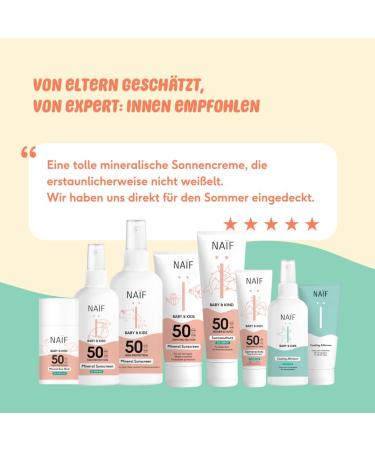  Na f Na f Mineral Sunscreen Spray - for babies and children - SPF 50 - UVA and UVB protection - water resistant - dermatologically tested - microplastic free - 100 ml - Buy Online on GoSupps.com