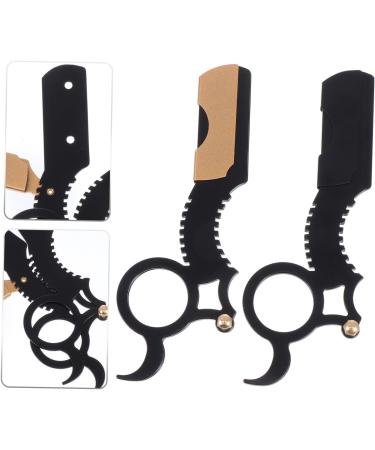 Doitool 2-Piece Manual Bear Razor Holder - Old-Fashioned Stainless Steel Shaving Mustache Knife for Men - Buy Online on GoSupps.com