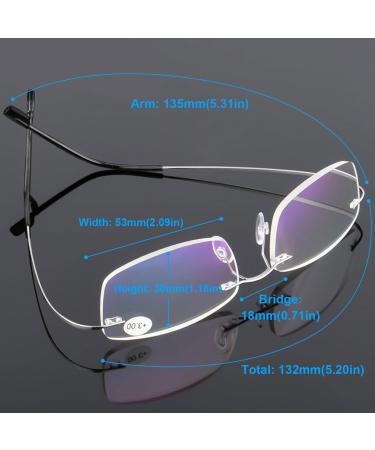 Ultra Light Borderless Reading Glasses for Men & Women - Titanium Frameless Design - Stylish & Comfortable - 1.5x Magnification - International Shipping - Buy Online on GoSupps.com
