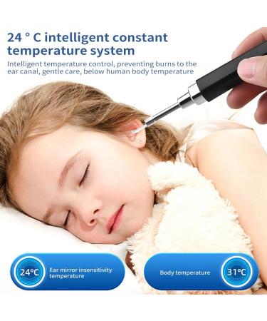 Buy Shkalacar WiFi Ear Wax Removal Otoscope - 3.9mm Camera Intelligent Temp Control Compatible with Android - Safe Ear Cleaner (Black) - Buy Online on GoSupps.com