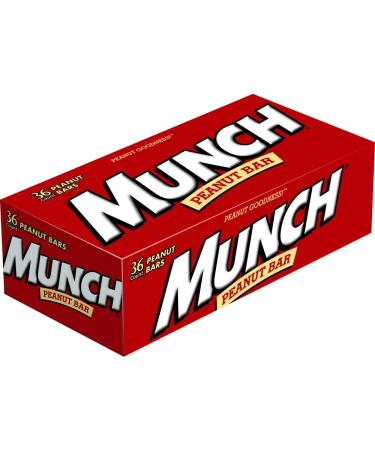 MUNCH Peanut Bar Singles Size 1.42-Ounce Bar 36-Count Box