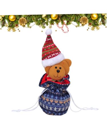 LABRIMP Christmas Sack 1pc Portable Storage Dining Bags Bear Candy for Ornament Decor Party Knitted Kids Fabric Bag - Buy Online on GoSupps.com