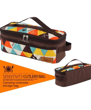 Camping Travel Cooking Utensils Organizer Bag | Portable BBQ Camp Cookware Pouch | Oxford Cloth Nylon Metal | 13x5.1x4.9inch - Buy Online on GoSupps.com