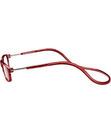 TBOC Pack: Reading Glasses for Men - +3.50 Dioptria Foldable with Magnet Clip - Transparent & Bordeaux (2 Units) - Buy Online on GoSupps.com