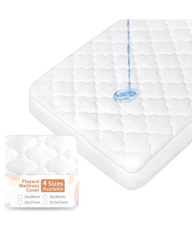 Pack N Play Mattress Pad (4 Sizes), Fit Graco Pack 'n Play Travel Dome LX Playard, Pack and Play Mattress Sheets Cover Protector Waterproof Soft Quilted, Pack and Play Mattress Sheets Fitted for Graco Pack 'n Play Travel Dome LX Playard