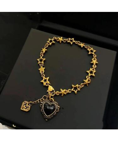 South Kieling Love-Trailer Bracelet - Stylish Handmade Unisex Star-Heart Chain | Perfect Couple's Accessory & New Year's Gift - Buy Online on GoSupps.com