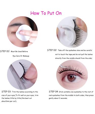 Self Adhesive Eyelashes - No Glue or Eyeliner Needed | Reusable Natural Wispy Mink Lashes - NATURAL STYLE THREE - Buy Online on GoSupps.com