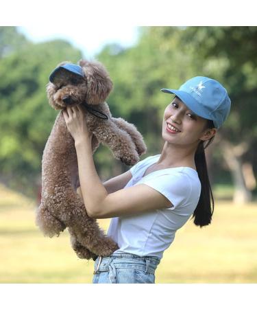 Shop Dark Blue Baseball Cap for Dogs - Adjustable Sun Protection Hat with Ear Holes | Summer Outdoor Accessory - Buy Online on GoSupps.com