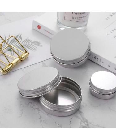 Aluminium Jars Small Aluminium Can Aluminium Jars Round Empty Metal Jars Container for Cream Lotion Powder Sample Makeup Storage 50 ml 10 Pieces - Buy Online on GoSupps.com