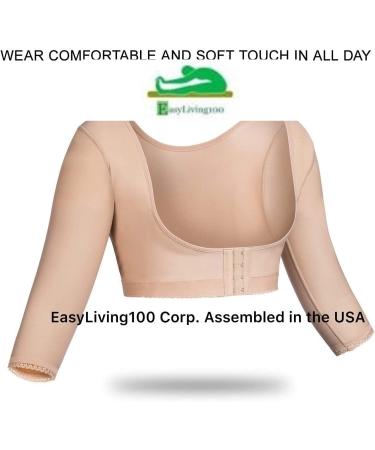 Upper Arm Shaper Compression Sleeves | Post Surgical Slimmer & Posture Corrector | LipoHealing LLC - Large Size + Free Lipofoam Strips | International Shipping Available - Buy Online on GoSupps.com