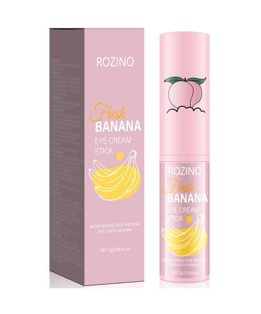3pcs Banana Eye Cream Stick - Twist Up Solid Formula for Dark Circles Puffiness & Fine Lines Hydrating Brightening with Hyaluronic Acid Vitamin E & Extracts (3psc) 1