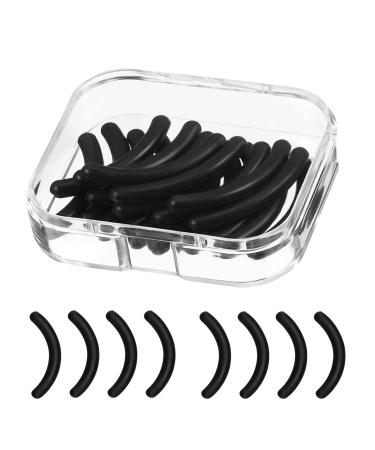 24 pieces of eyelash pliers eyelash pliers rubber replacement pads eyelash pliers replacement silicone pads refill pads for eyelashcans for universal eyelash curls with a clear storage box (black)