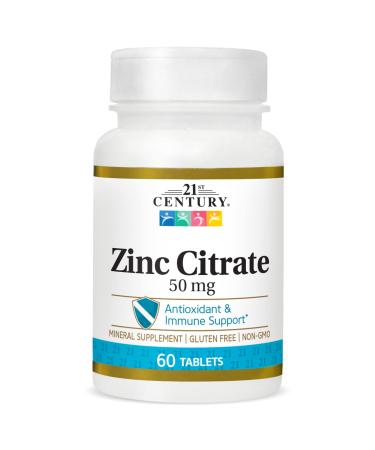 21st Century Zinc Citrate 50 mg 60 Tablets - Buy Online on GoSupps.com