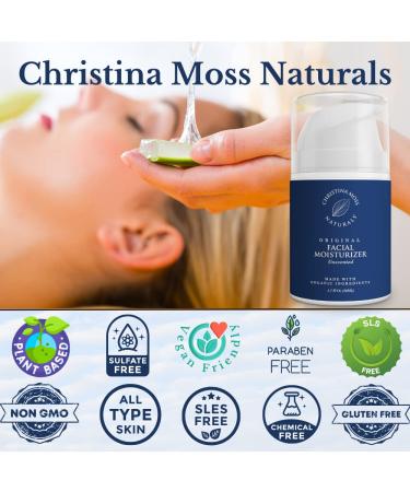 Organic Hydrating Facial Moisturizer - Daily Face Cream for Soft & Smooth Skin - For All Skin Types - Unscented - Women & Men - 1.7 oz - Buy Online on GoSupps.com